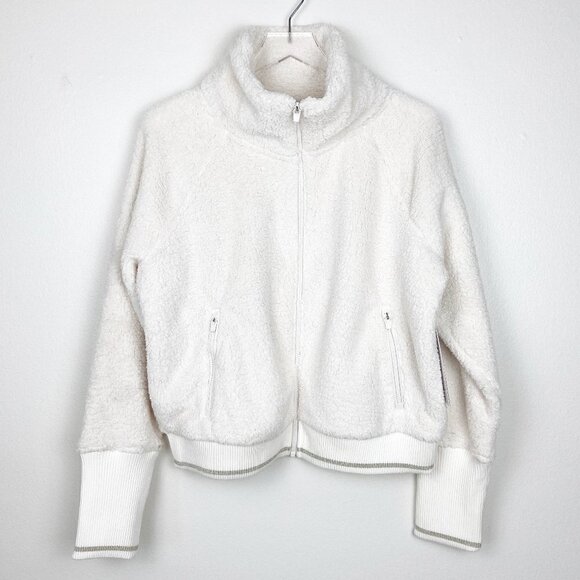 ATHLETA | Tugga Sherpa Cream Jacket Large NWT - Picture 5 of 13